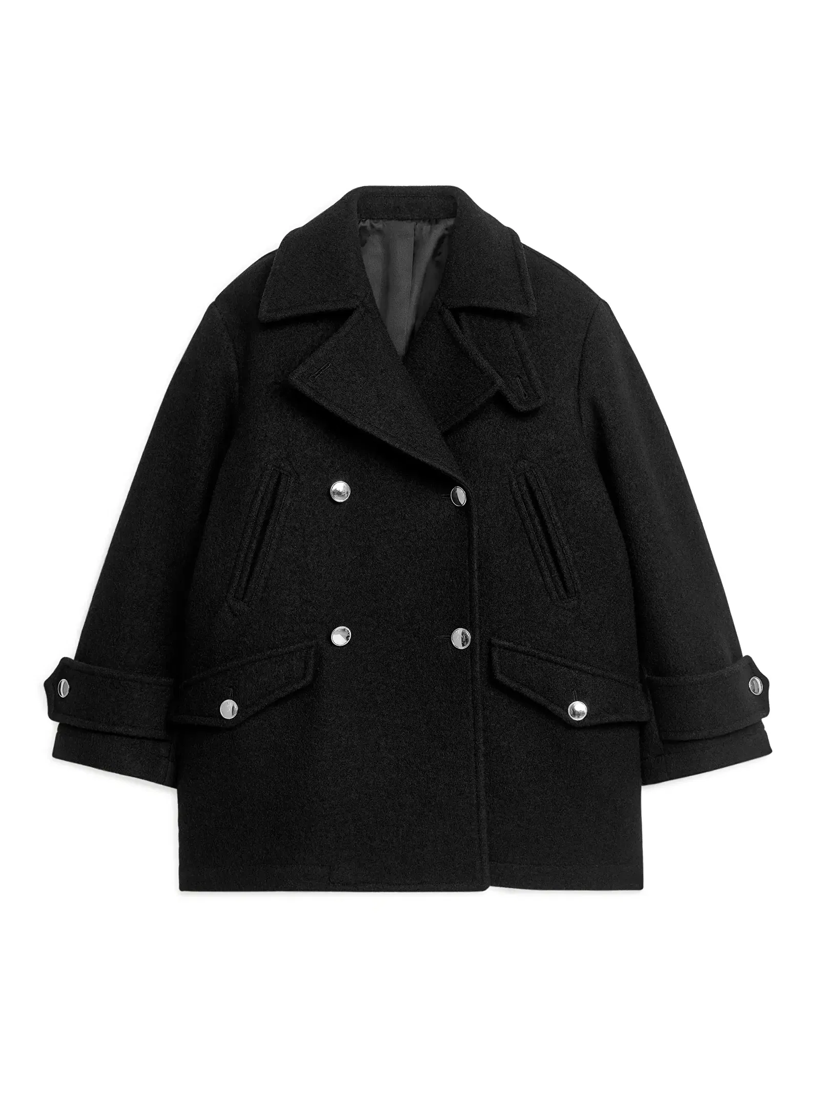 ARKET Bouclé Wool Pea Coat | Endource