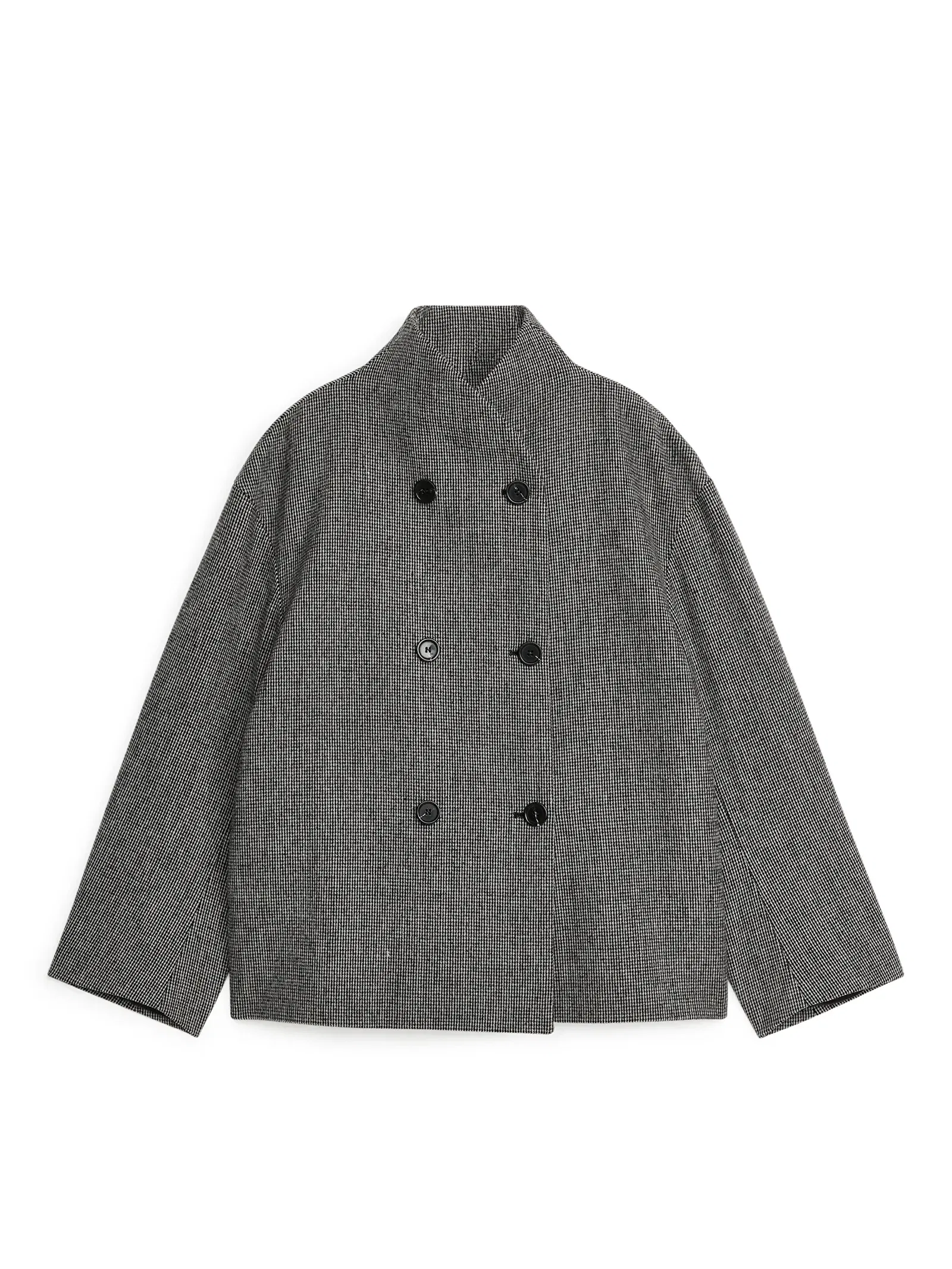 Arket shawl collar wool jacket in grey endource