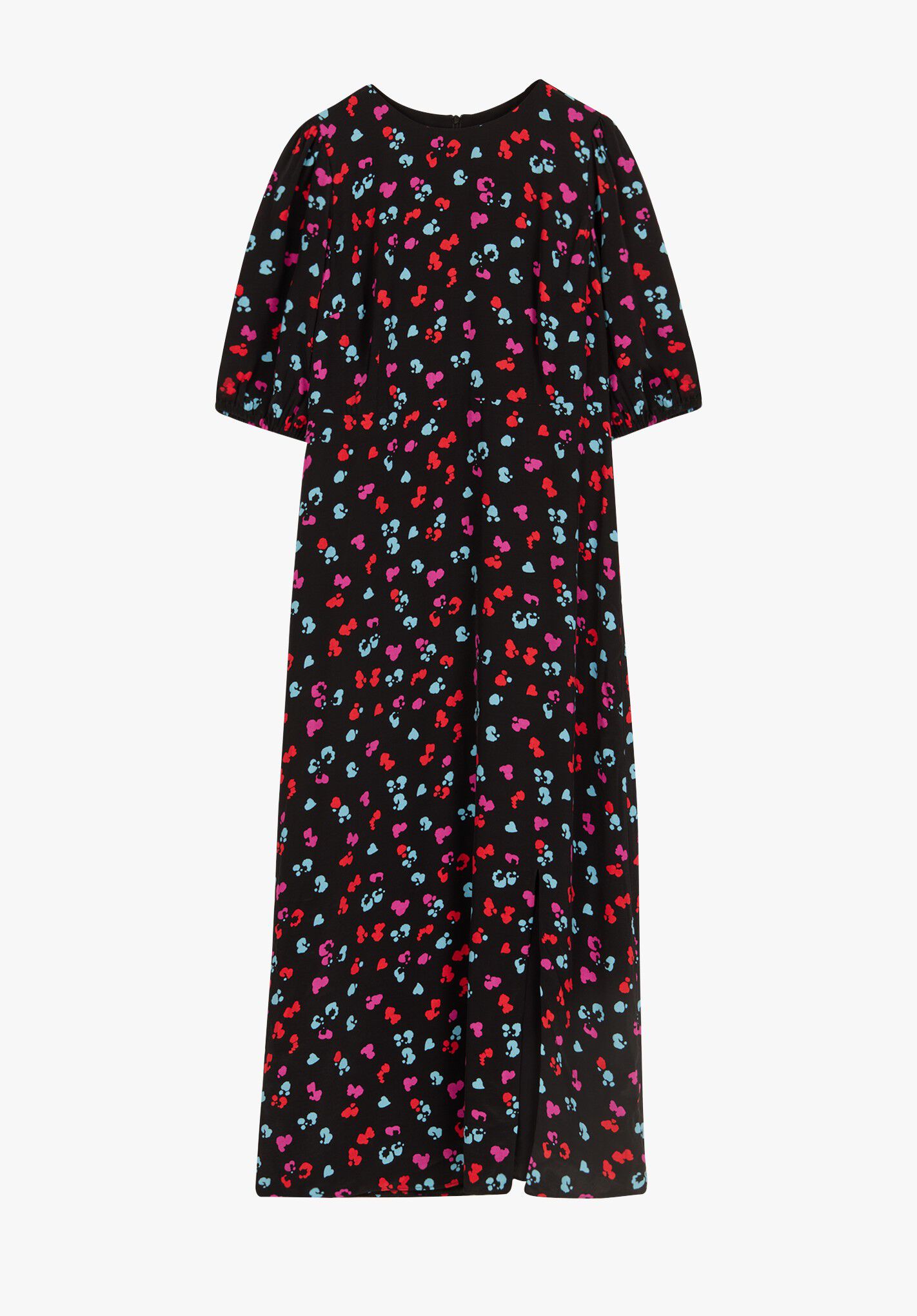 HUSH Grace Tea Dress in Floral Heart Black/Multi Endource