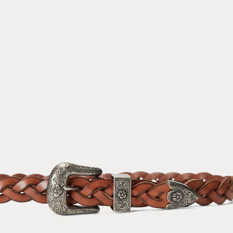 POLO RALPH LAUREN Western Braided Double-Buckle Belt | endource display picture 1