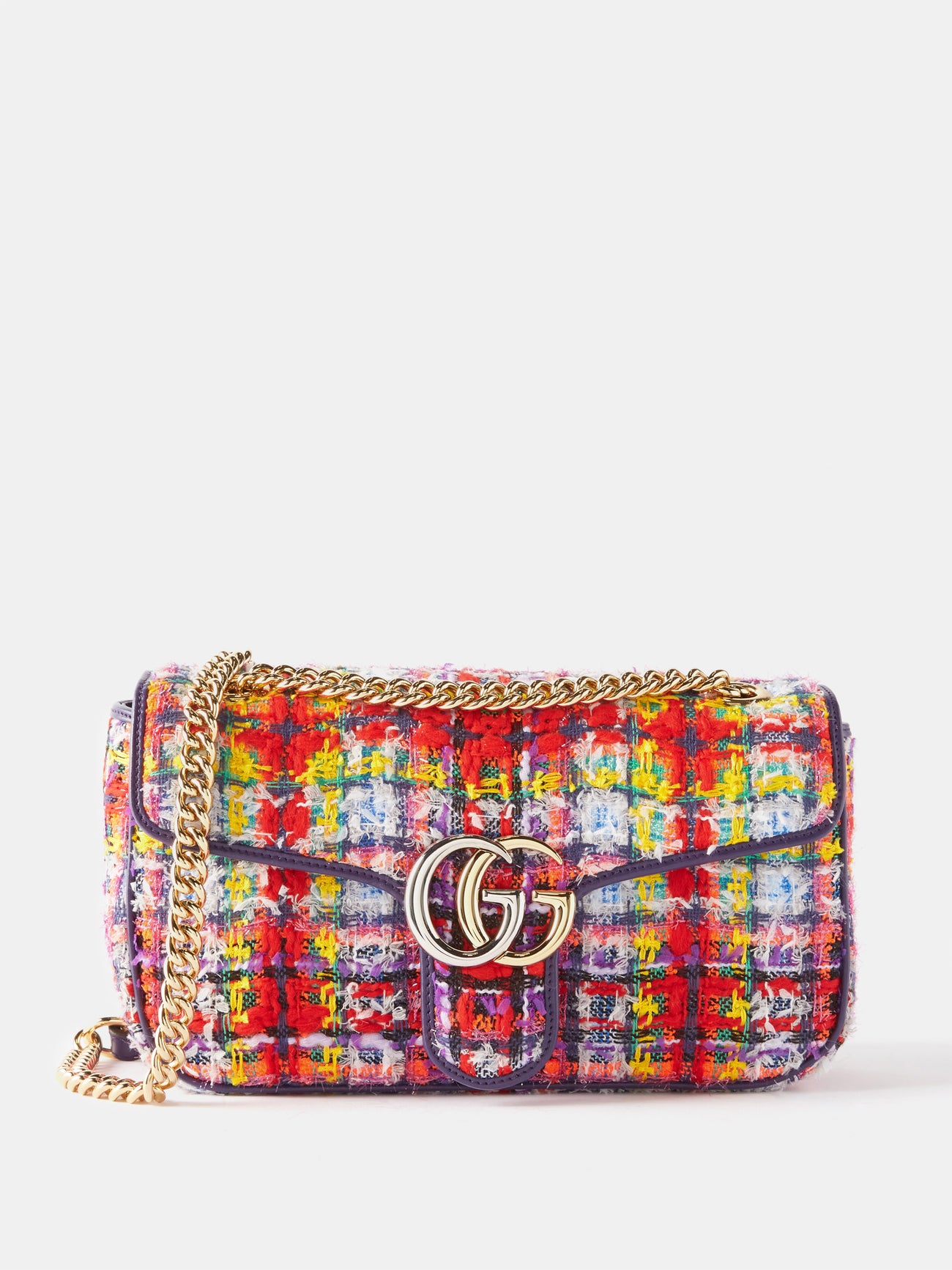 GUCCI GG Marmont Small Tweed Shoulder Bag endource