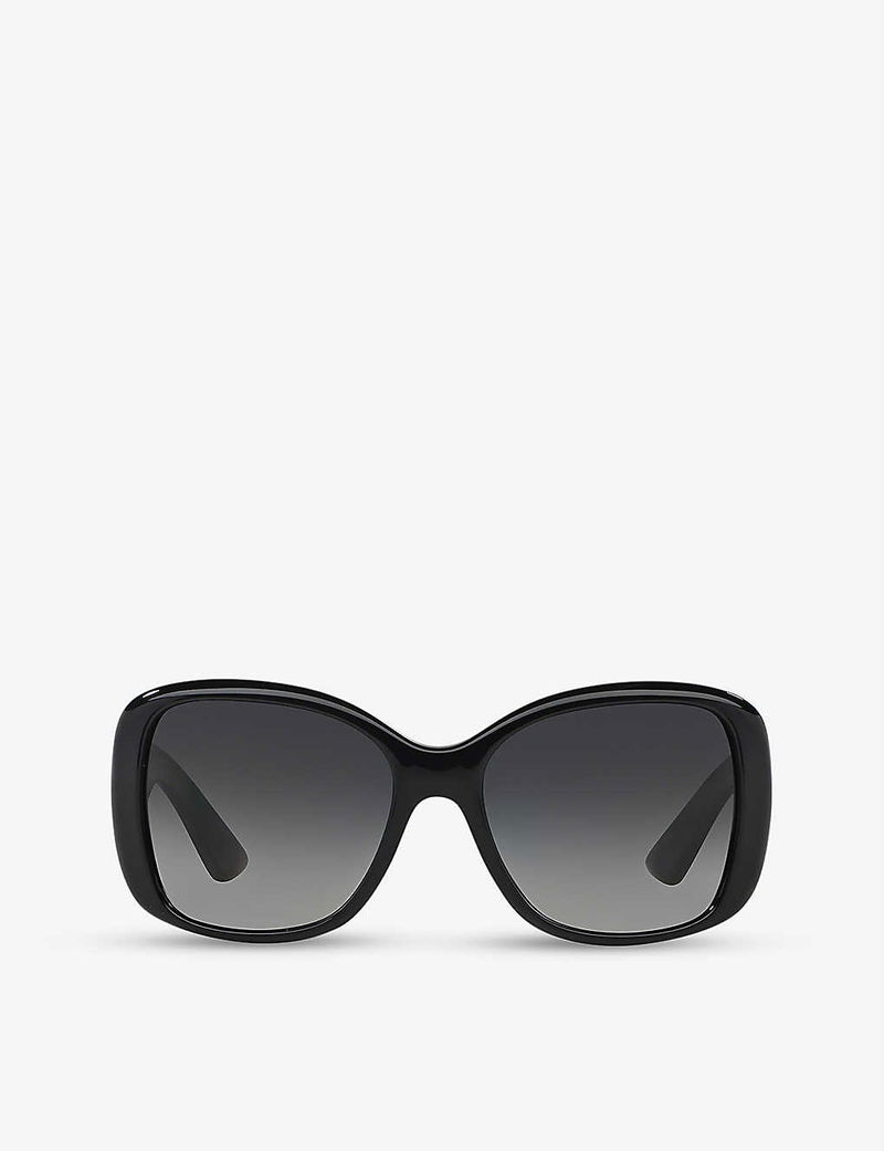 PRADA PR32PS Triangle Butterfly-Frame Acetate Sunglasses in BLACK ...