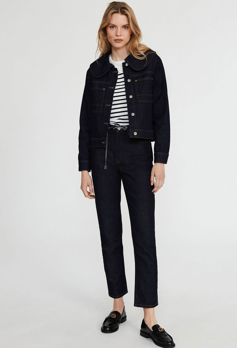 CLAUDIE PIERLOT Denim Jacket in BRUT DENIM | Endource