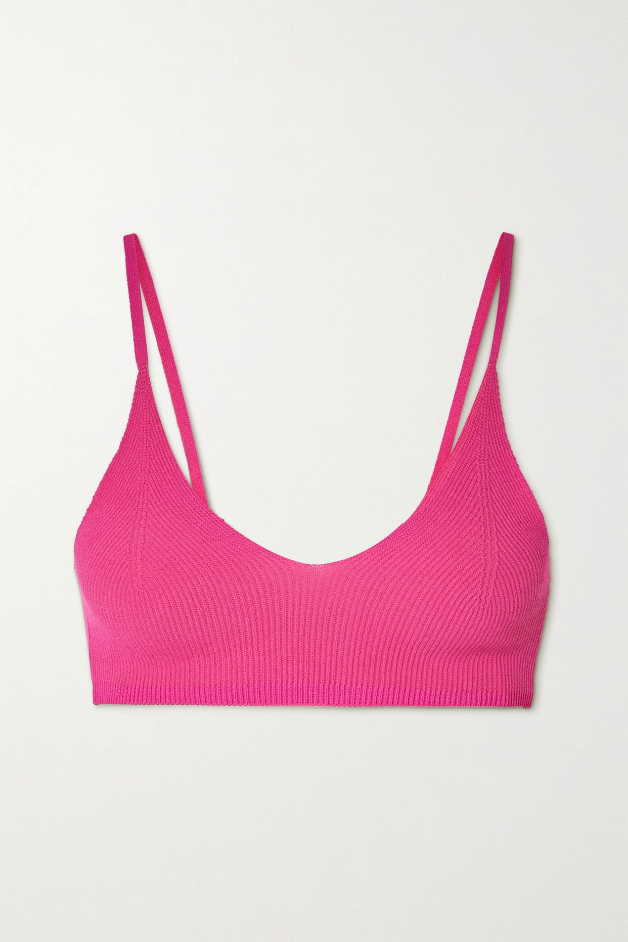 COS Ribbed-knit Merino Wool Bralette