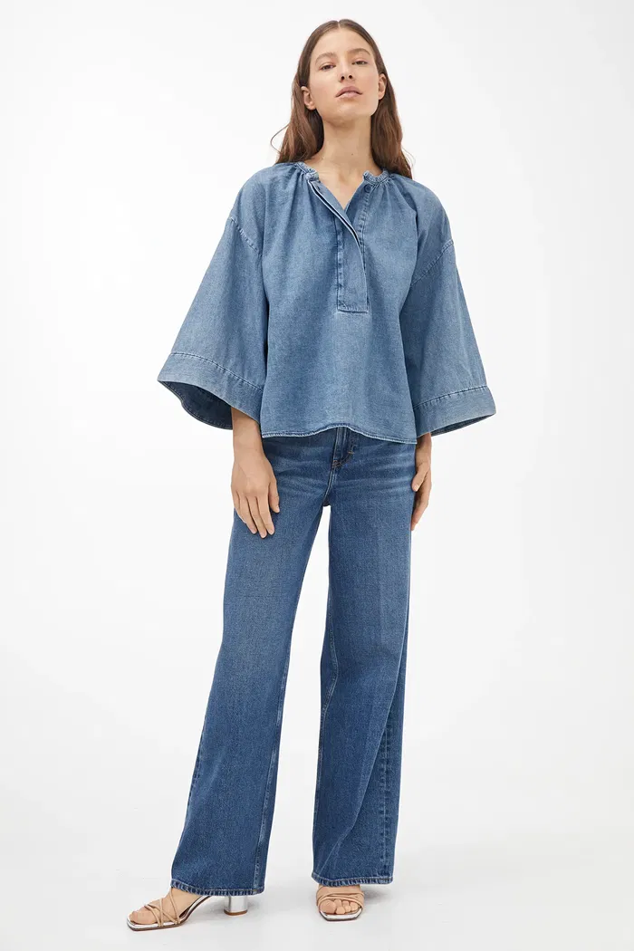 ARKET Denim Blouse in Blue | Endource