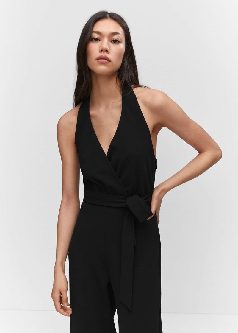 Buy Mango Halter Jumpsuit With Metallic Detail 2024 Online