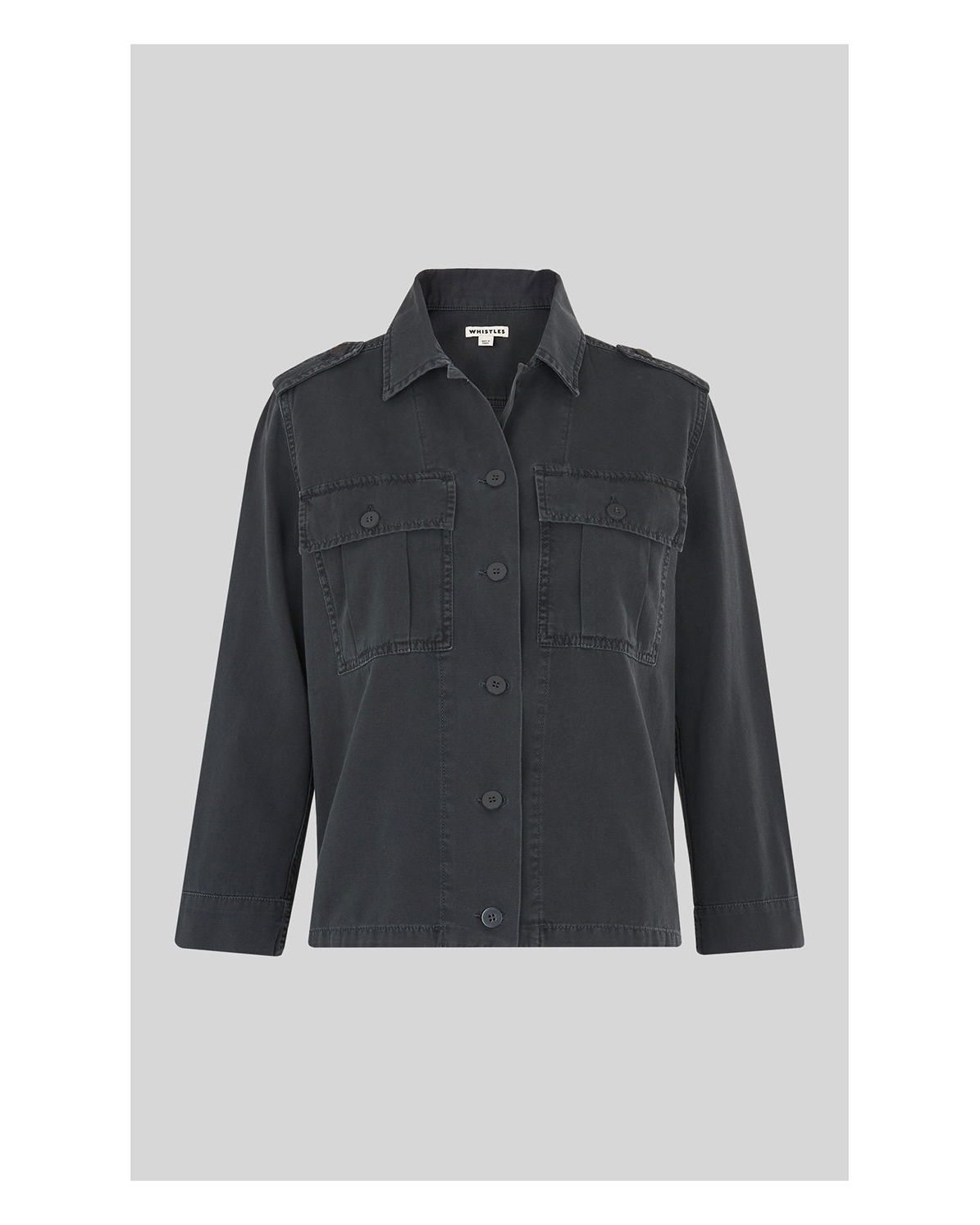 WHISTLES Utility Jacket in Grey Endource