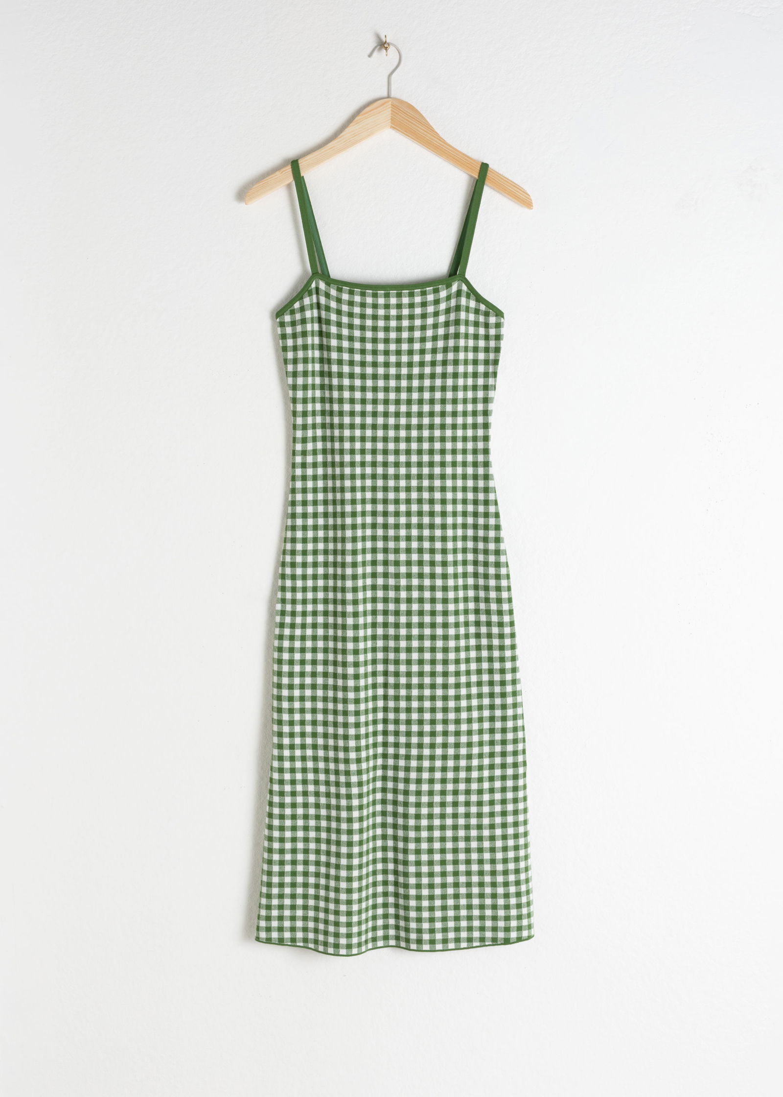 green emerald velvet dress Green Gingham Embroidered Bubble Hem Sofia Mini Dress main image 1