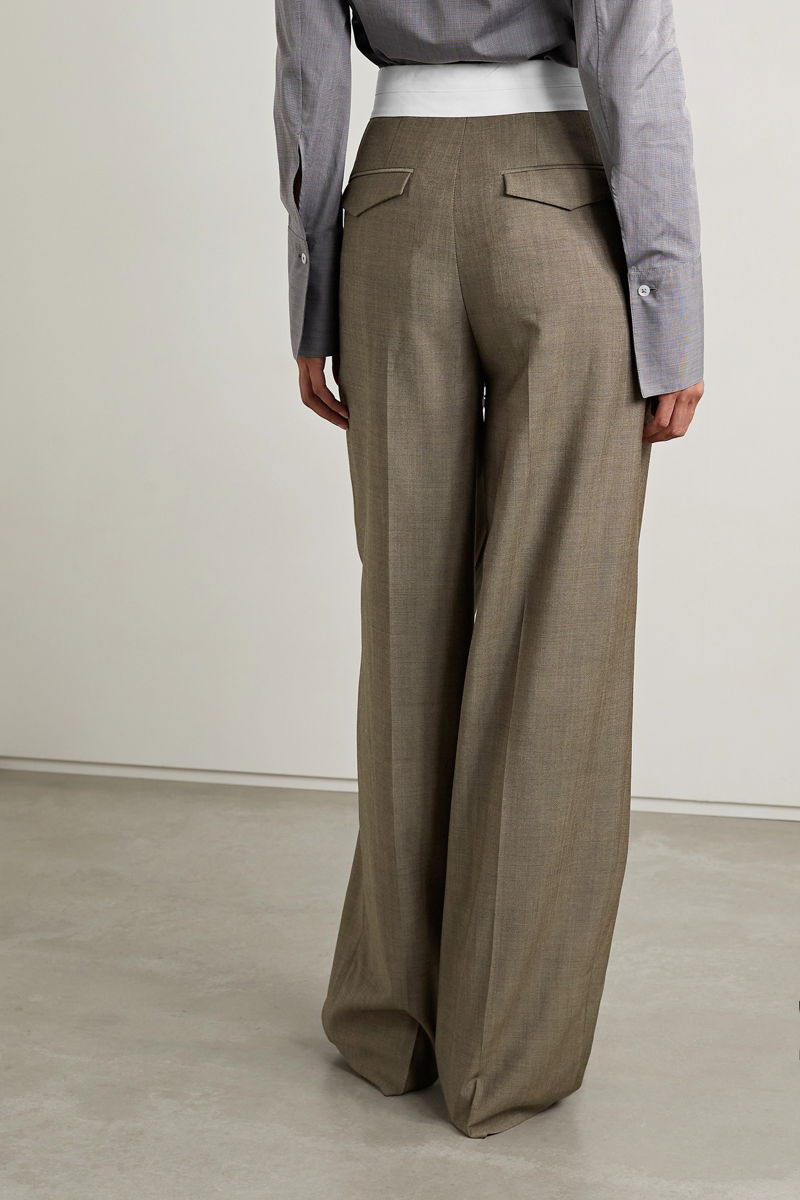 THE ROW Pietro Wool And Mohair-Blend Pants in Green