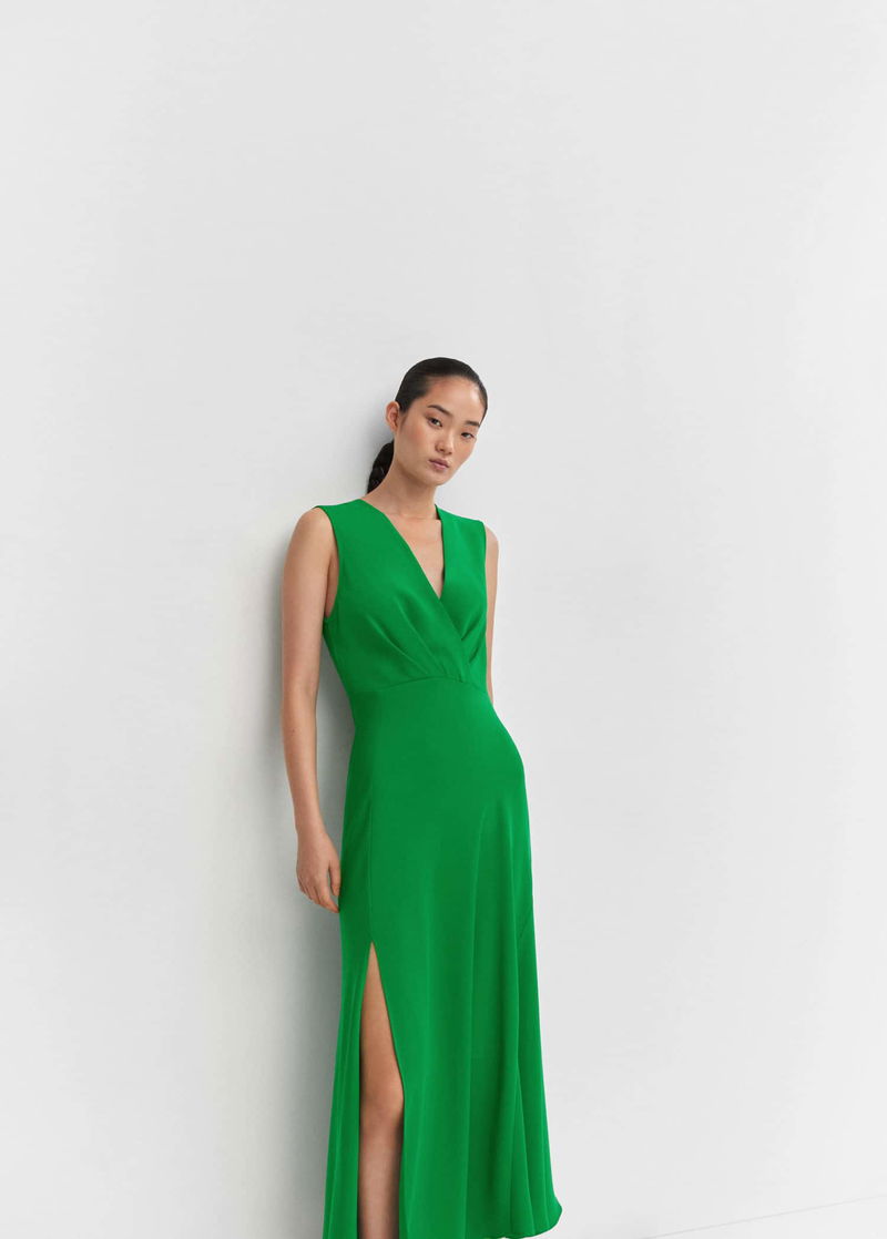 mango asymmetrical dress with side slit Asymmetrical dress with side slit - Women