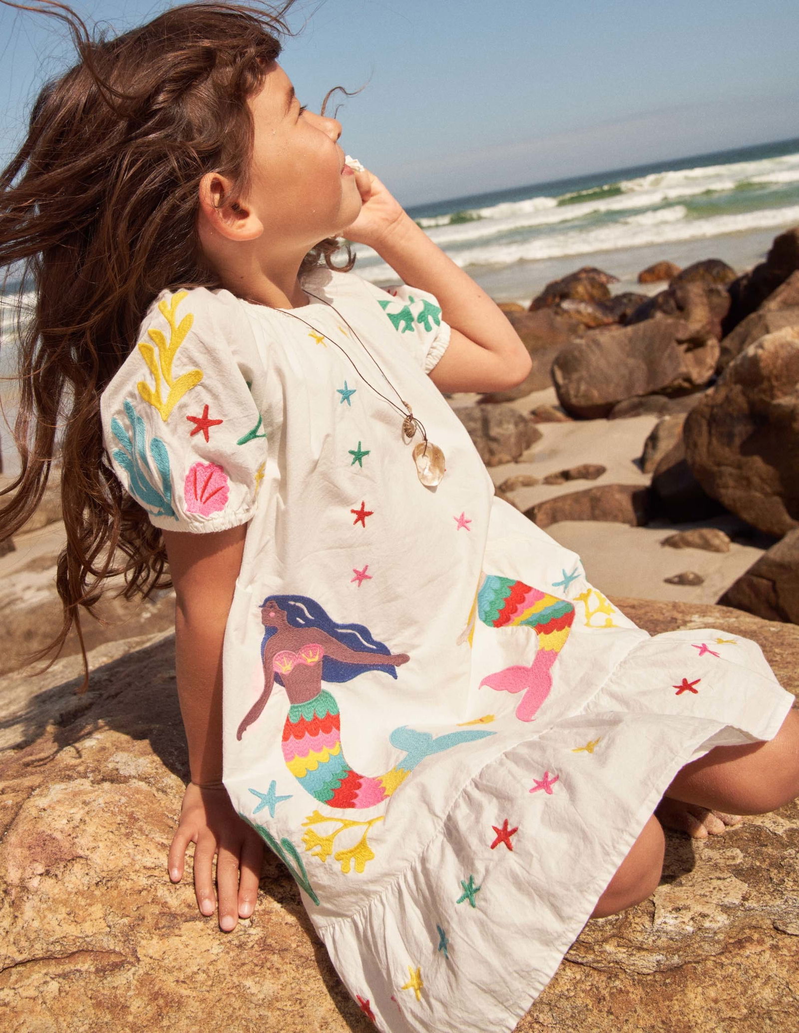 BODEN Mermaid Embroidered Dress | endource