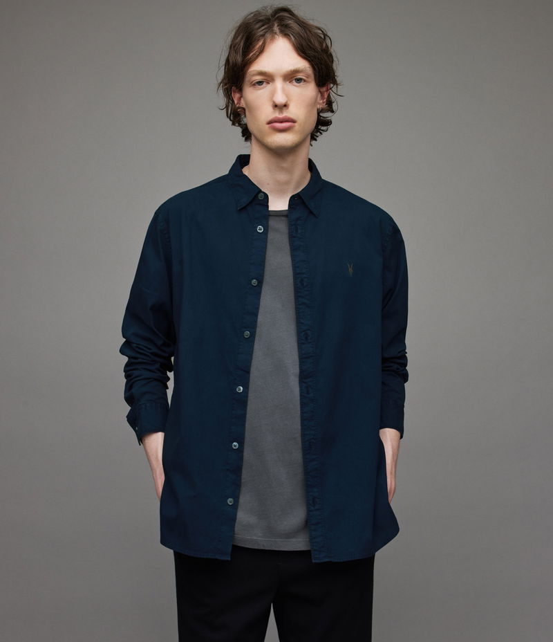 all saints slim fit shirt