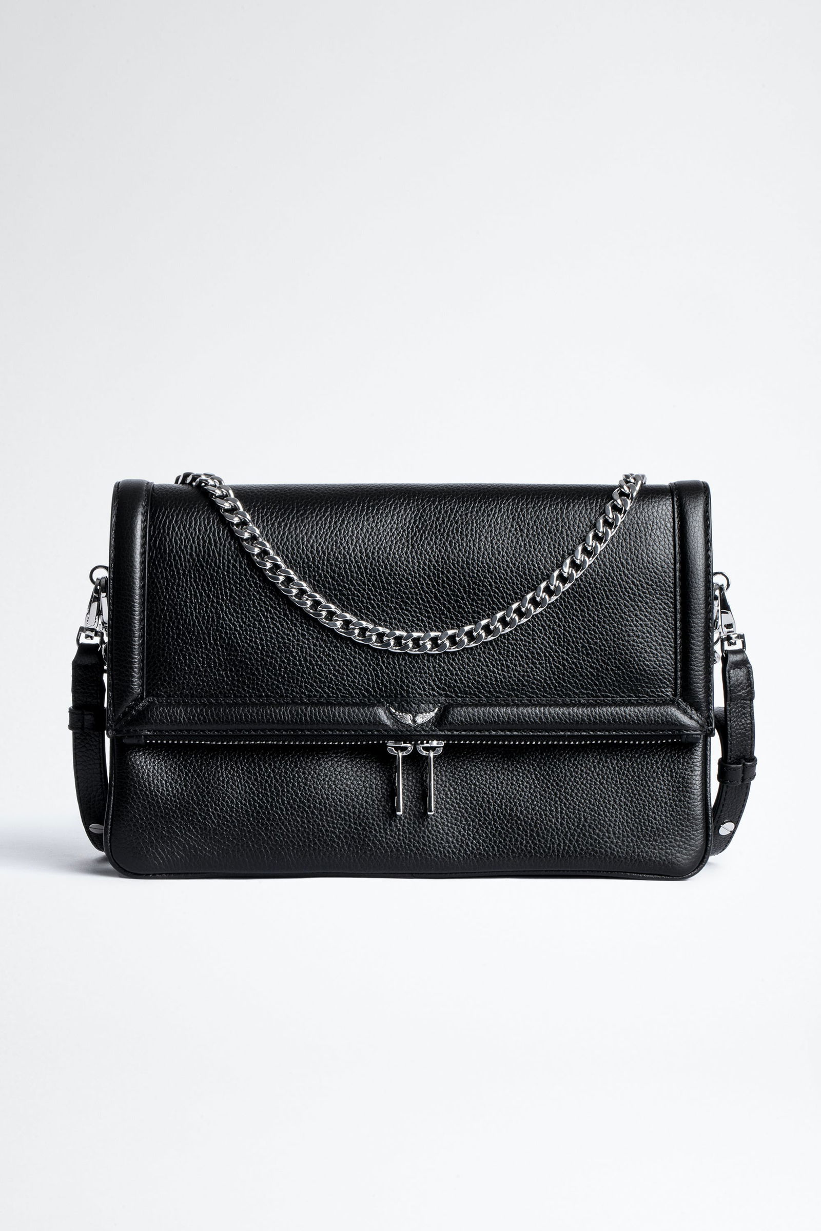 ZADIG & VOLTAIRE Rock Novel Grained Leather in Black | Endource