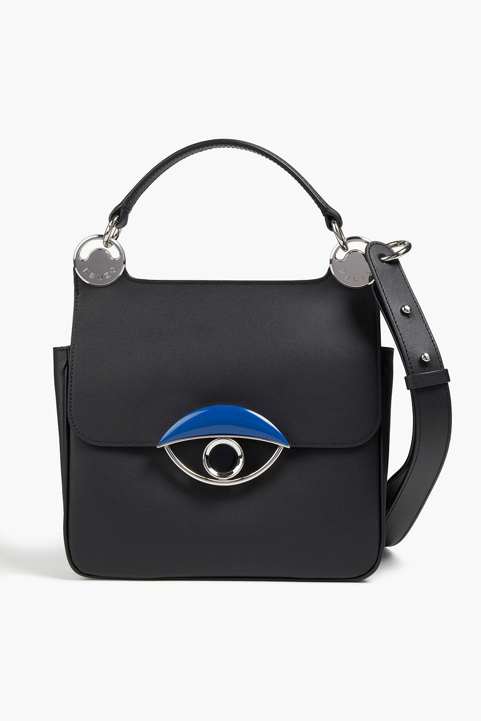 KENZO Eye Embellished Leather Shoulder Bag endource