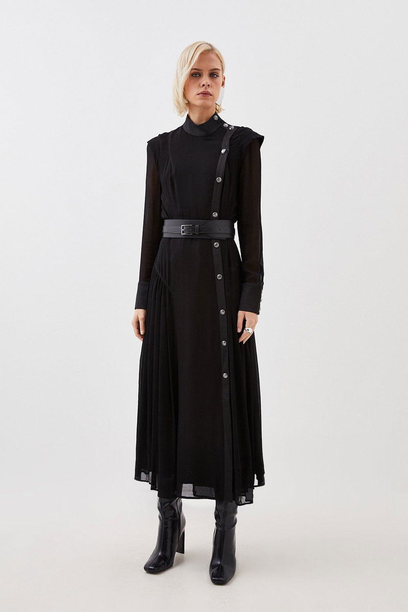 contrast sheer panel dress Christopher Esber Contrast Sheer Panel Dress  Rent a Dress