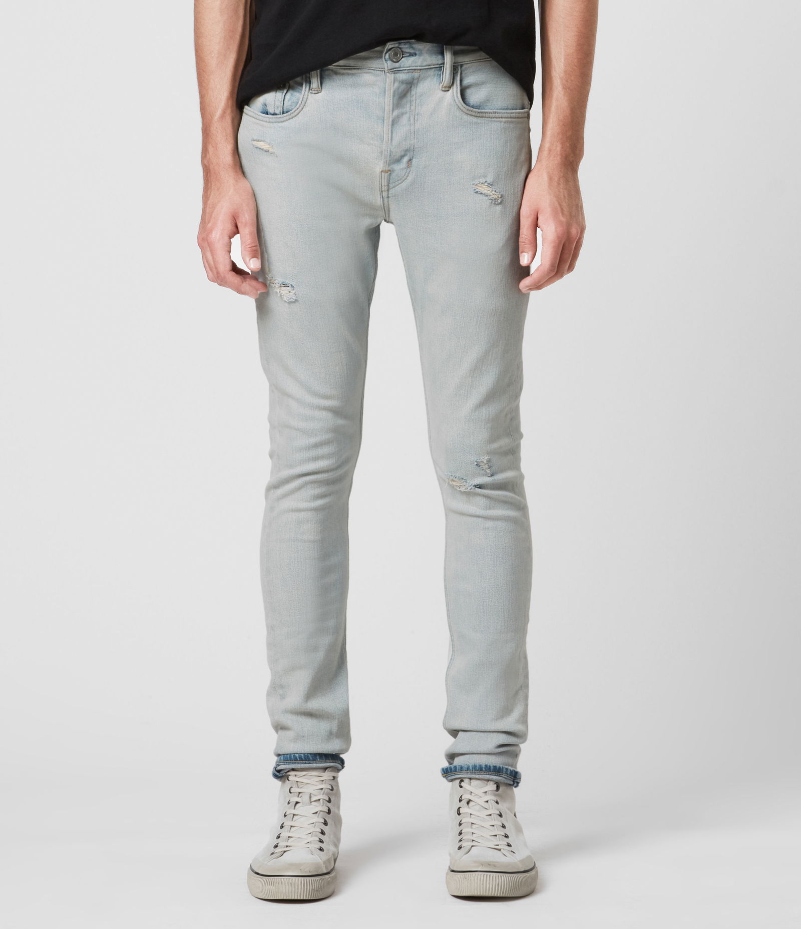 men's cigarette jeans Allsaints Allsaints Mens Denim Pants For work AllSaints | Cigarette Skinny Jeans