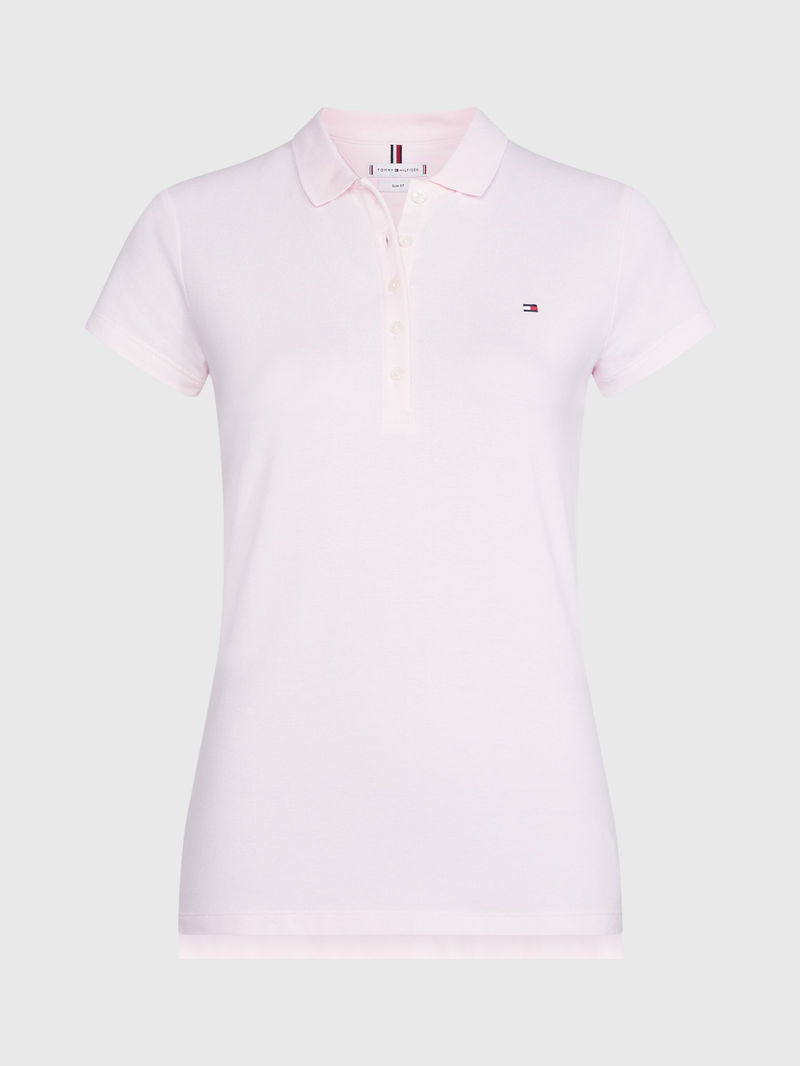 Tommy Hilfiger Heritage Slim Fit Polo Shirt In Cradle Pink Endource