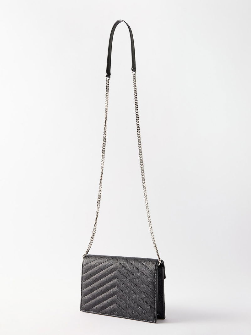 SAINT LAURENT Cassandre YSLLogo QuiltedLeather Shoulder Bag Endource