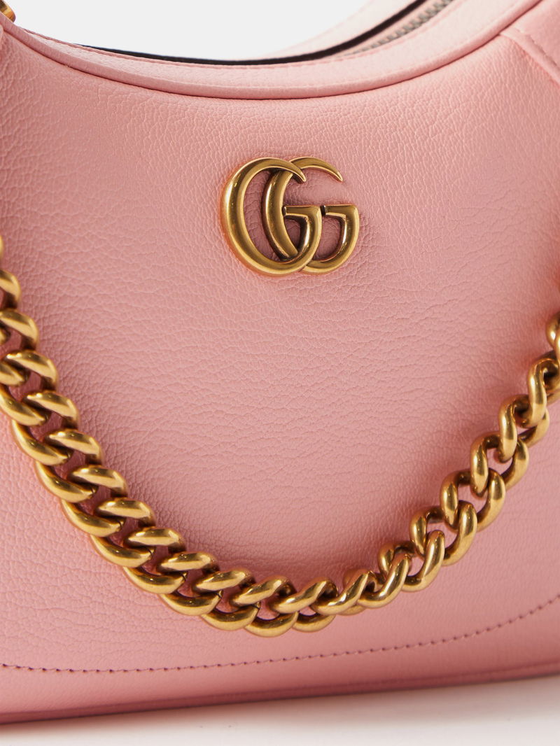 GUCCI Mini Aphrodite pink leather bag