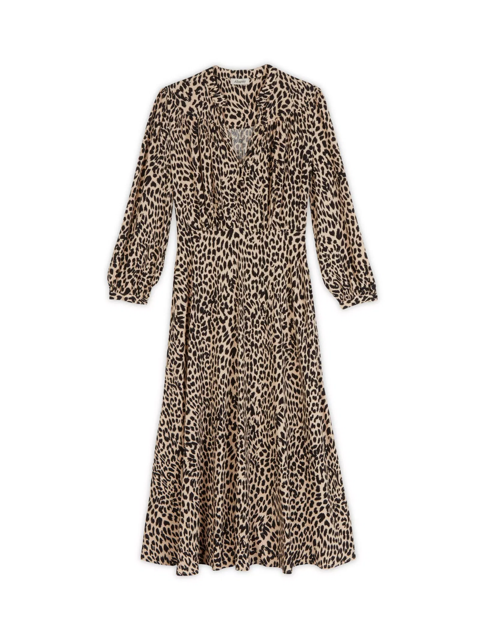 Animal Print Long Sleeve Midi Dress main image 1