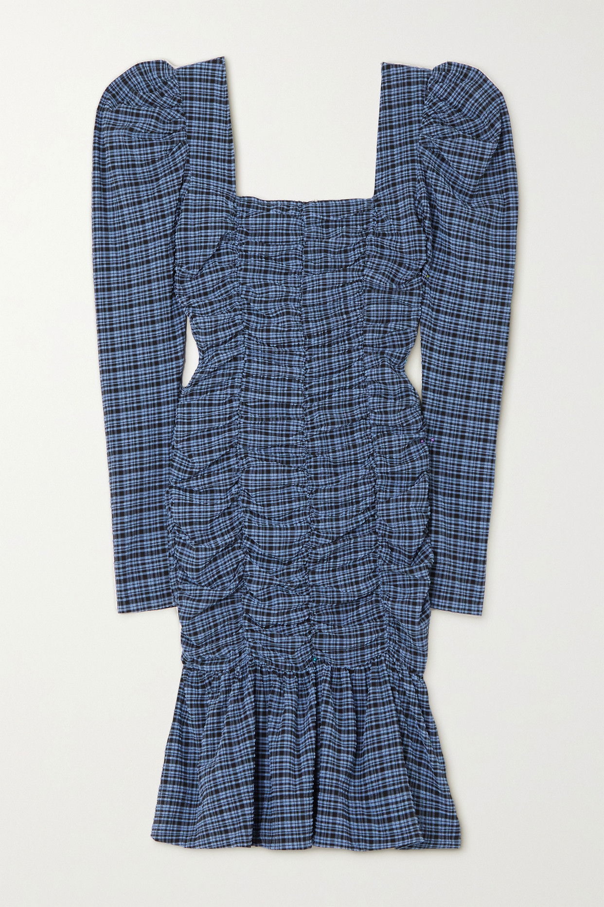 ganni serenity blue dress Ganni Charron Dress
