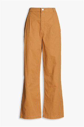 Lenadi high-rise cotton wide-leg pants in brown - Isabel Marant