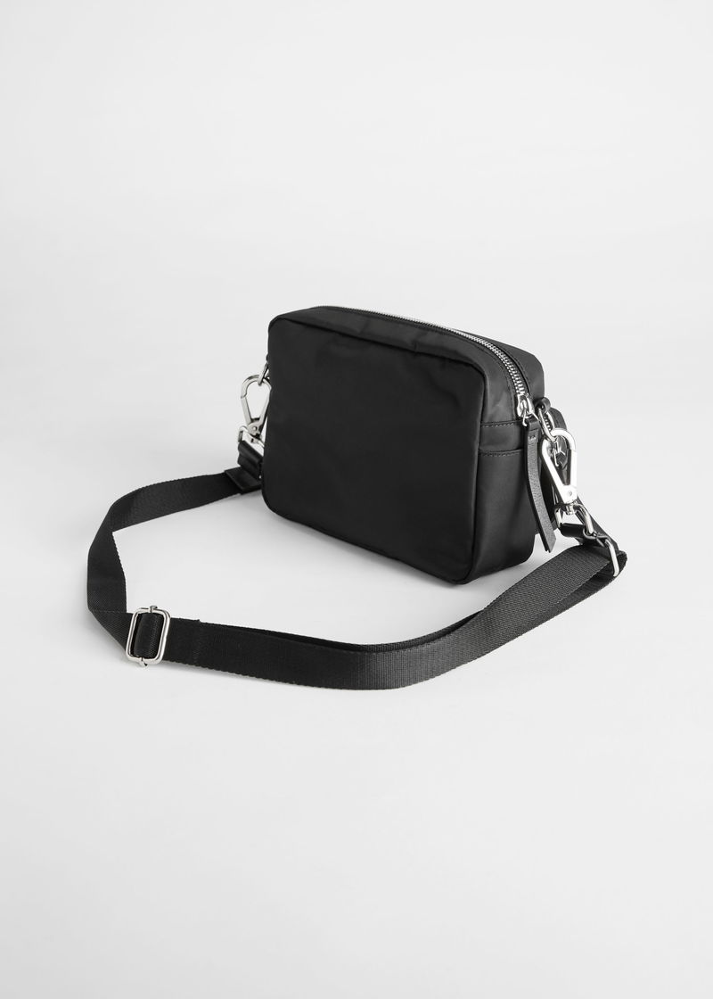  Other Stories Nylon Multi Pocket Crossbody Bag in Black