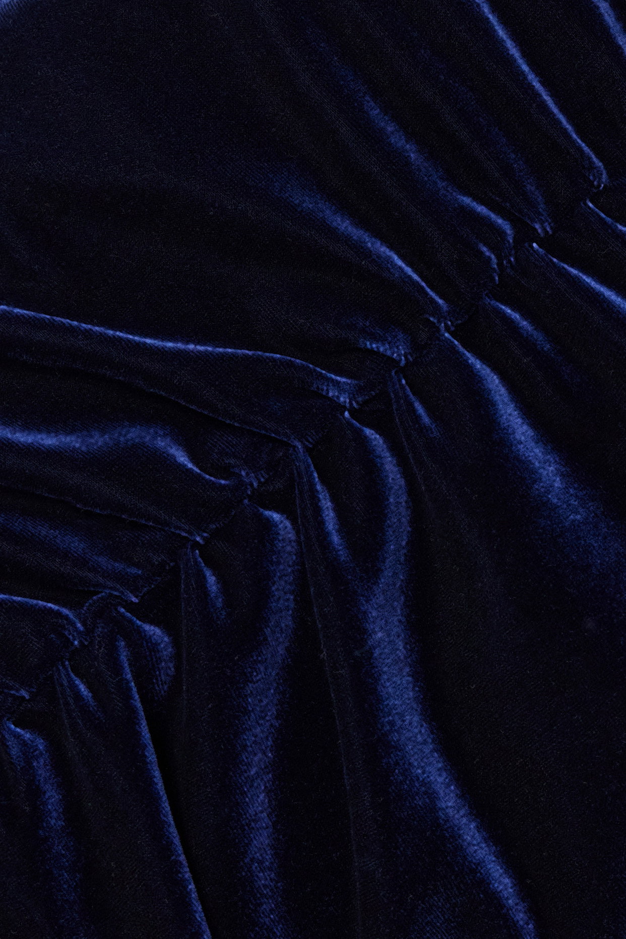 GANNI Ruched Stretch Recycled-Velvet Maxi Dress | endource GANNI Ruched Stretch Recycled-Velvet Maxi Dress | endource