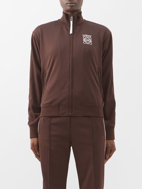 ADIDAS ORIGINALS Wales Bonner Mesh-Trimmed Recycled Stretch-Knit Track  Jacket in Brown