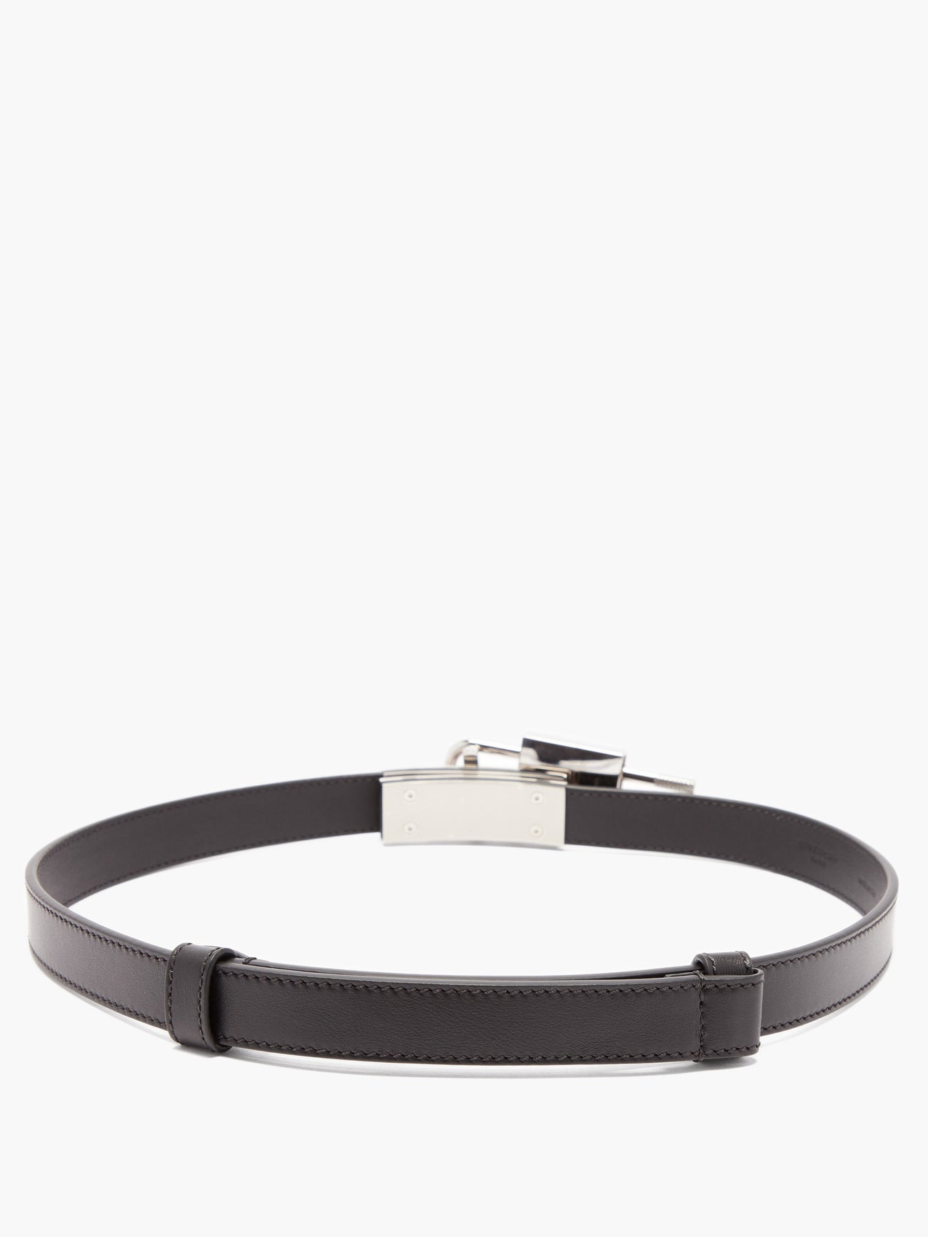 GIVENCHY Lock Padlock-Embellished Leather Belt | endource display picture 1