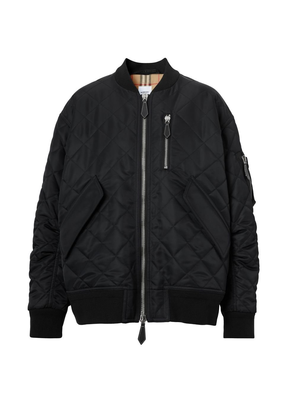 BURBERRY Diamond Quilted Nylon And Cotton Bomber Jacket | Endource