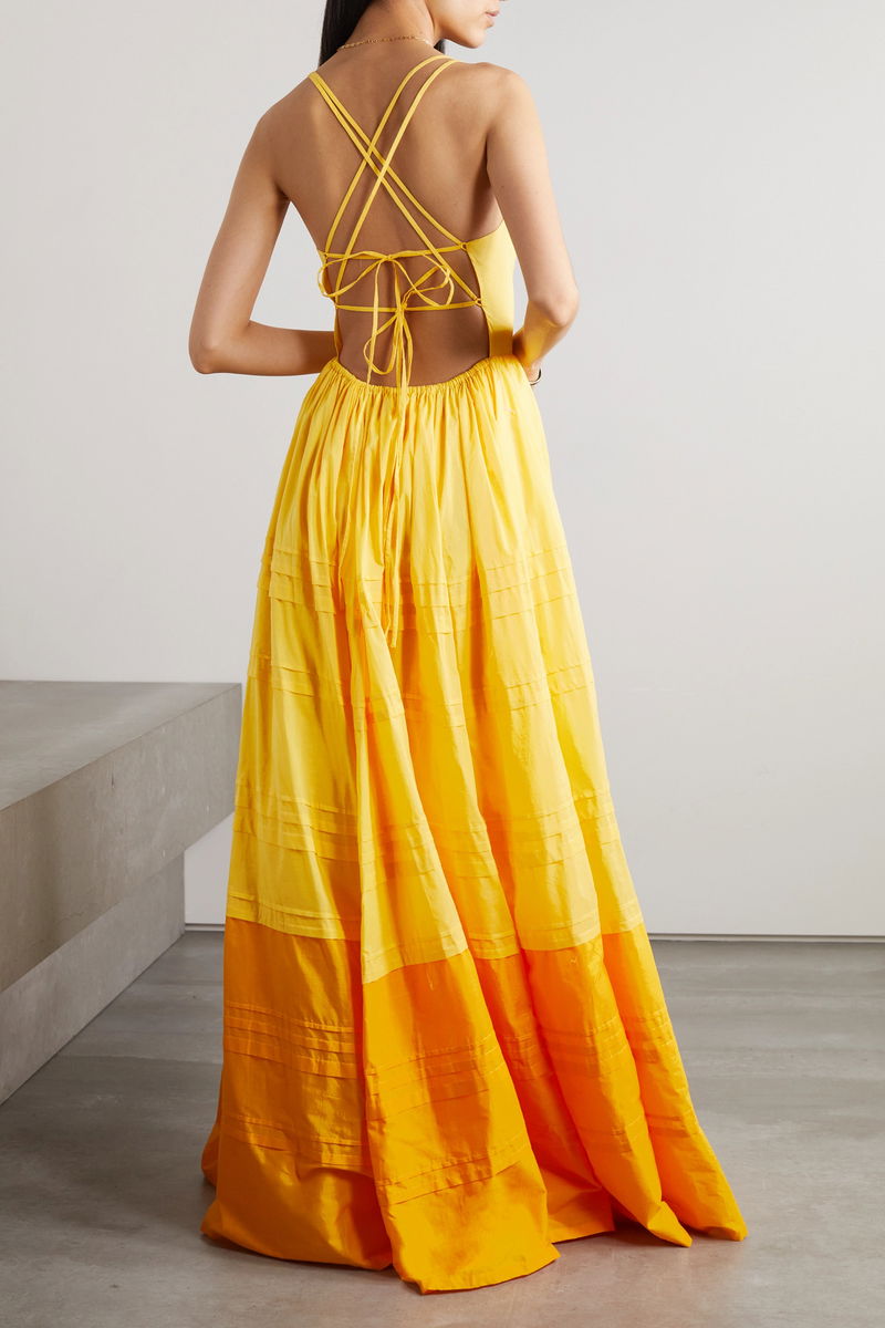 staud yellow maxi dress STAUD MARIANA DRESS - Maxi dress - pale honey/yellow
