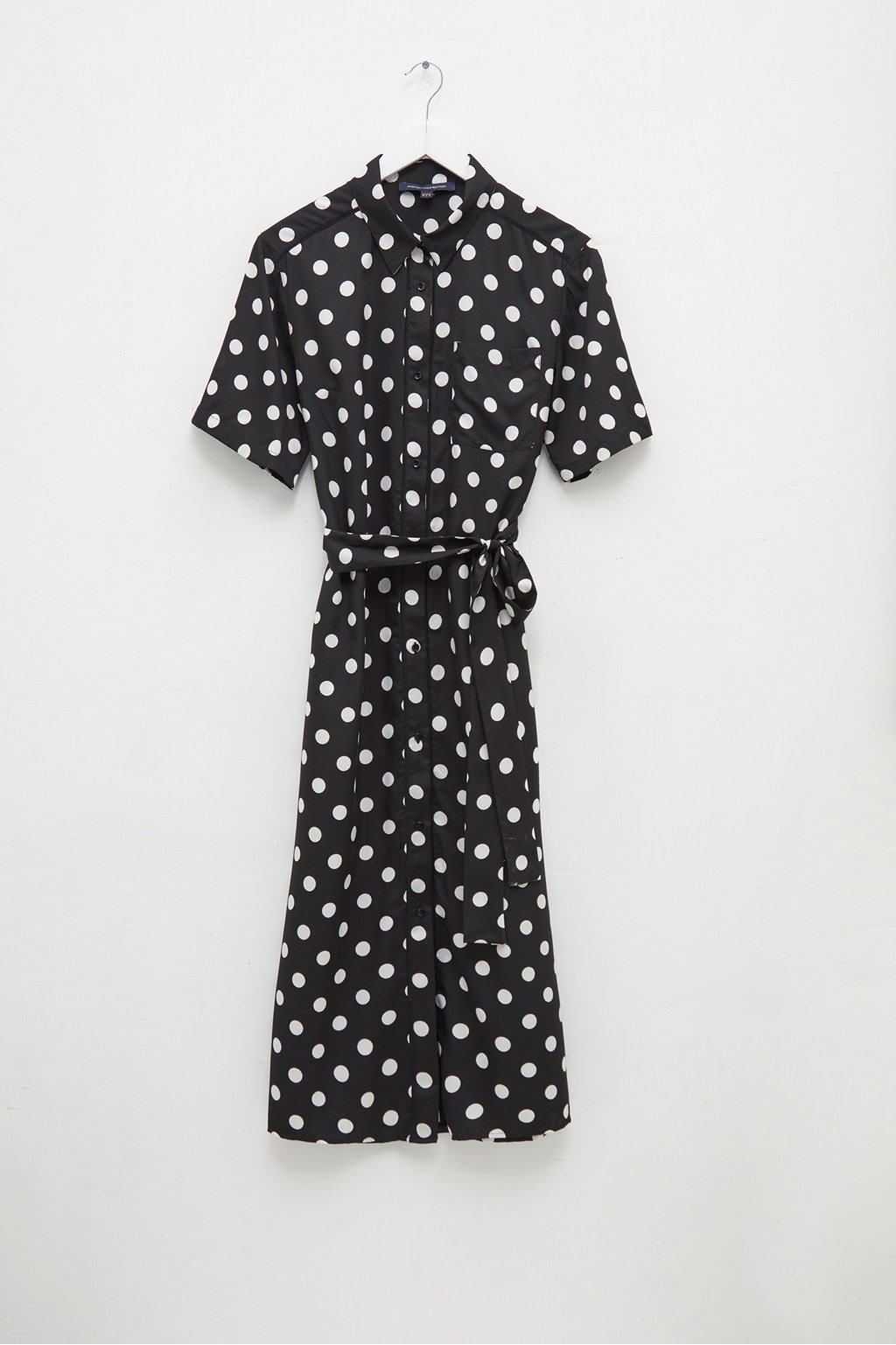FRENCH CONNECTION Polka Dot Midi Shirt Dress | endource