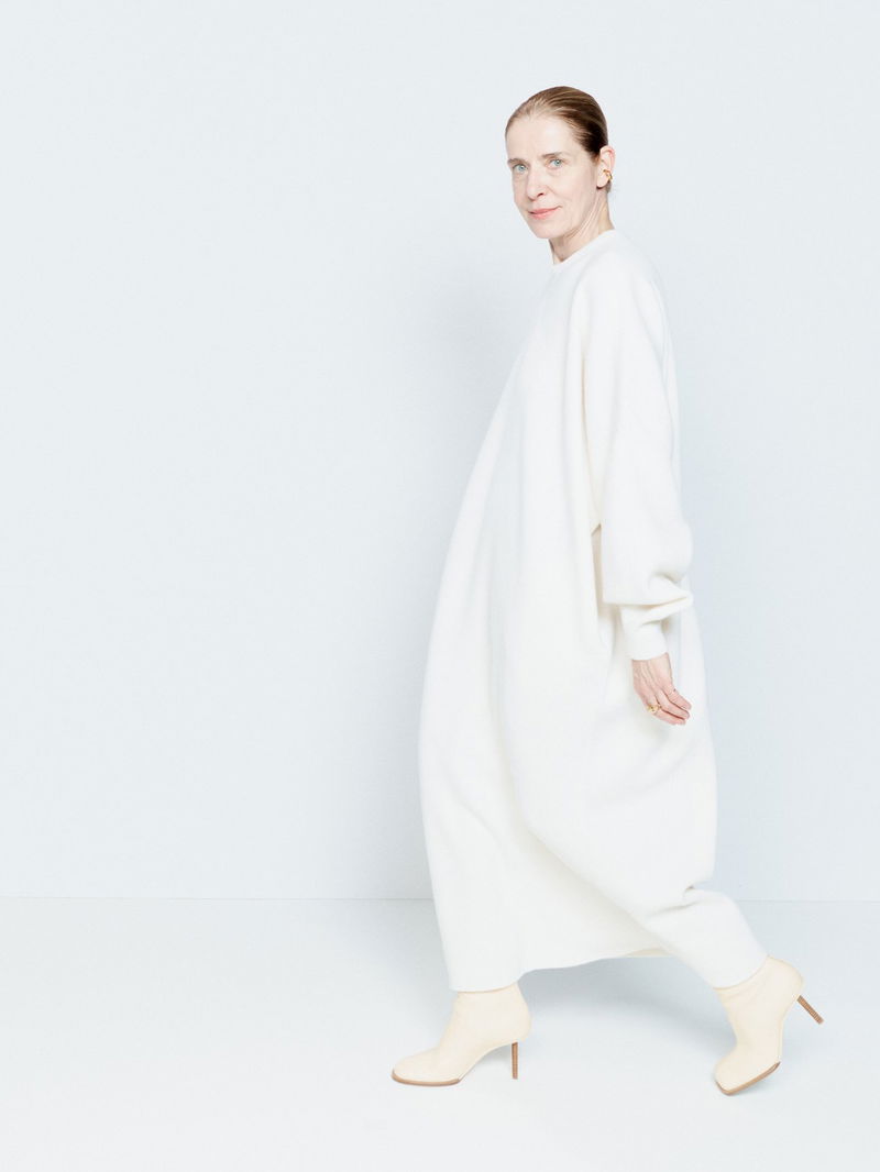 raey knit dress RAEY Knitted Wool Cocoon Dress