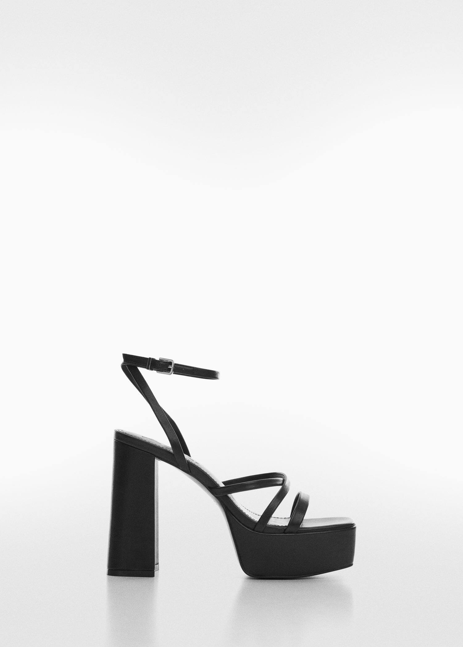 MANGO Strappy Heeled Sandals in Black | Endource