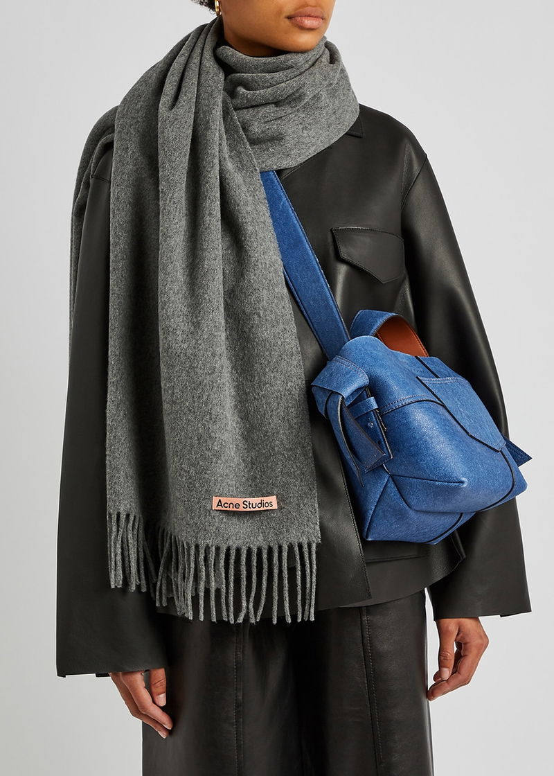 ACNE STUDIOS Canada Oatmeal Wool Scarf endource