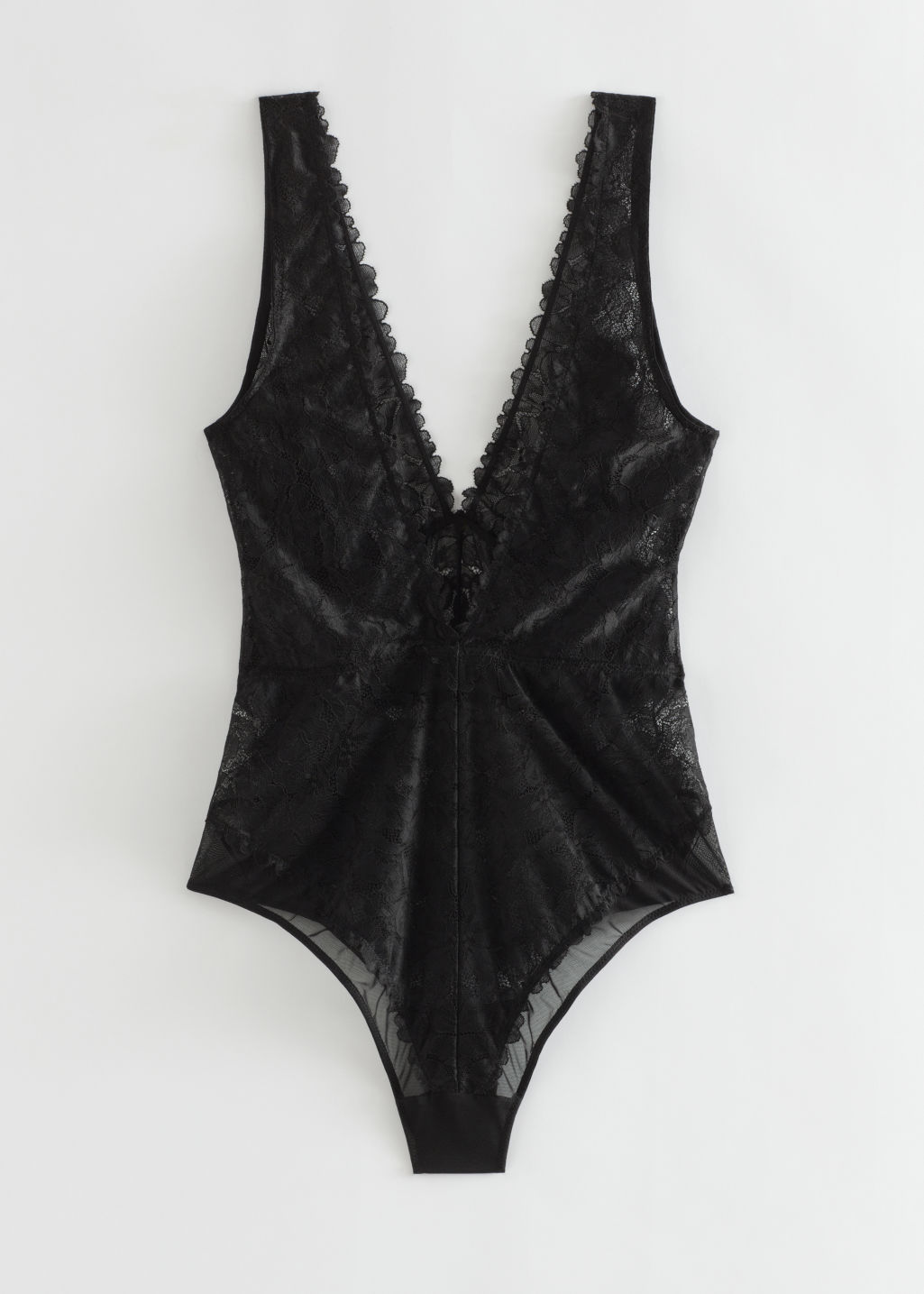 AND/OR Wren Lace Body, Black at John Lewis & Partners