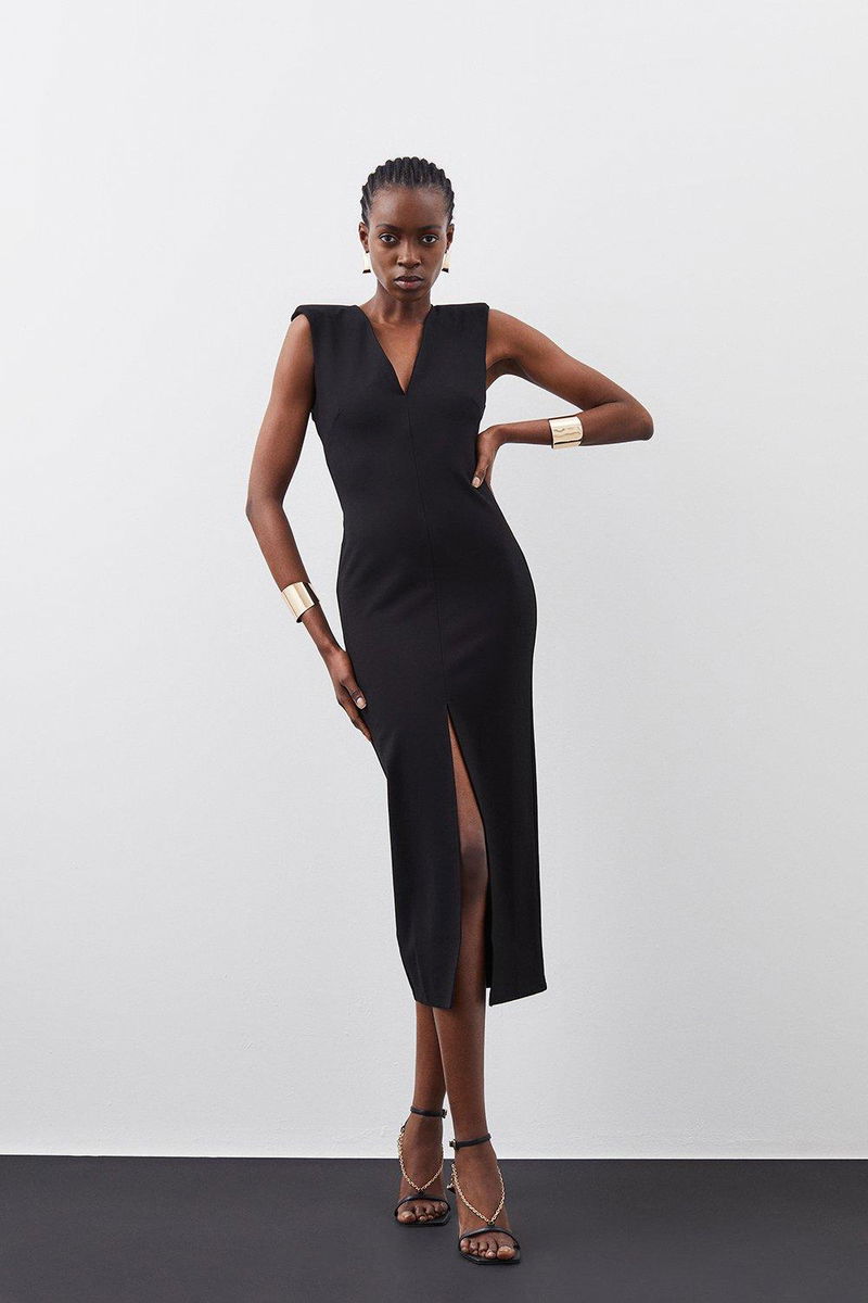 knee length dresses for ladies Diana Midi Dress - Black