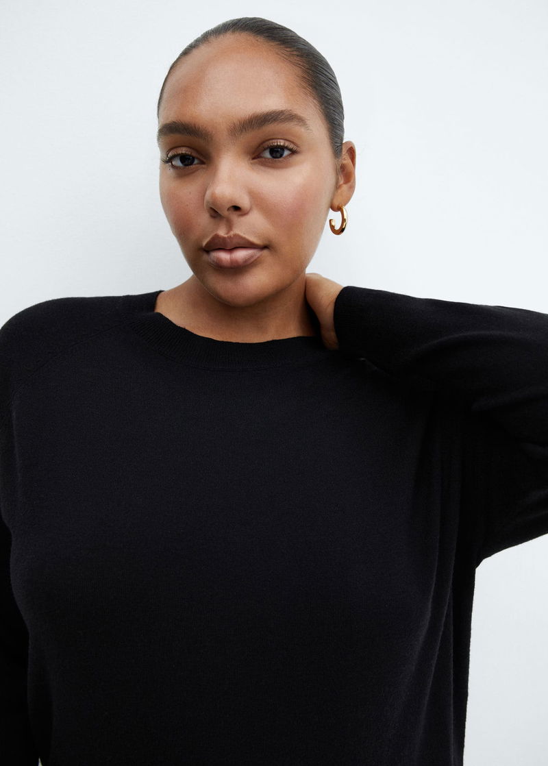 MANGO Round Neck Knitted Dress | endource