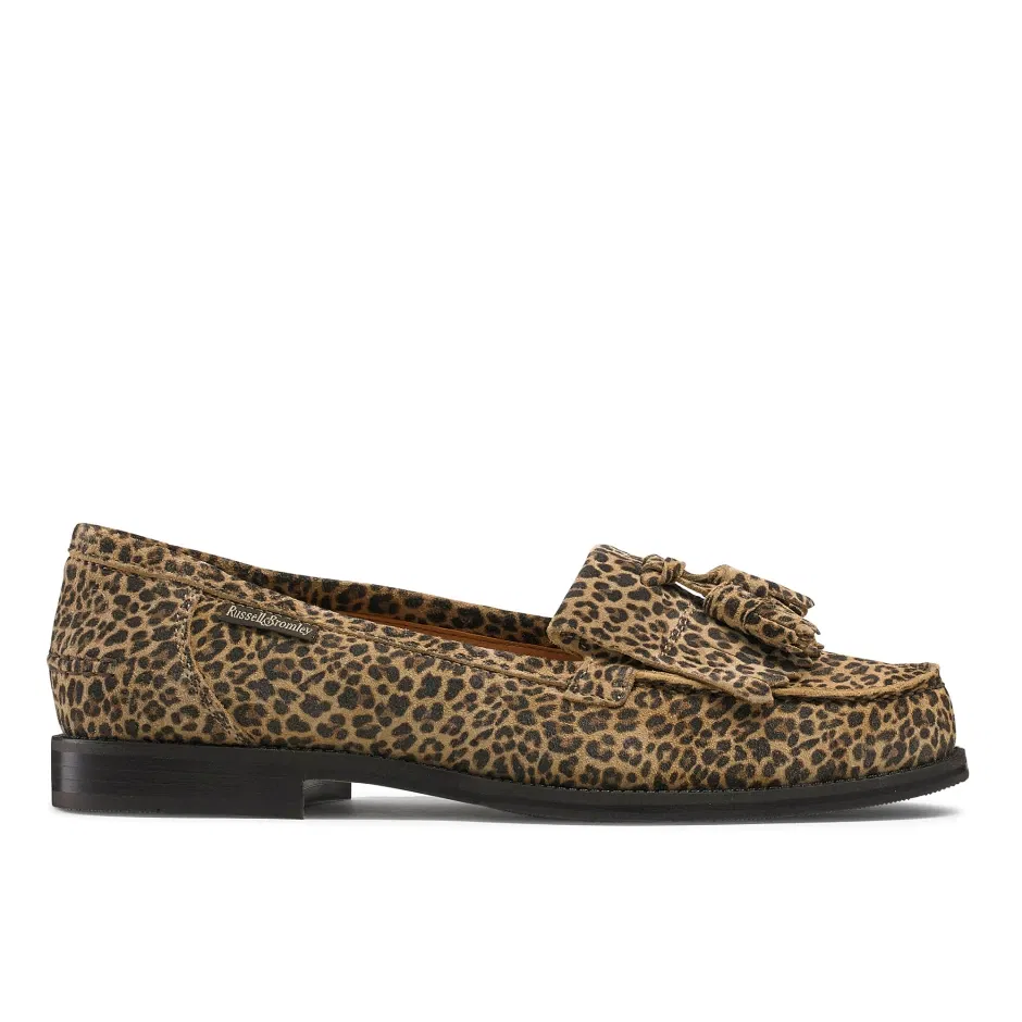 RUSSELL & BROMLEY Chester Tassel Loafer in Leopard Suede | Endource