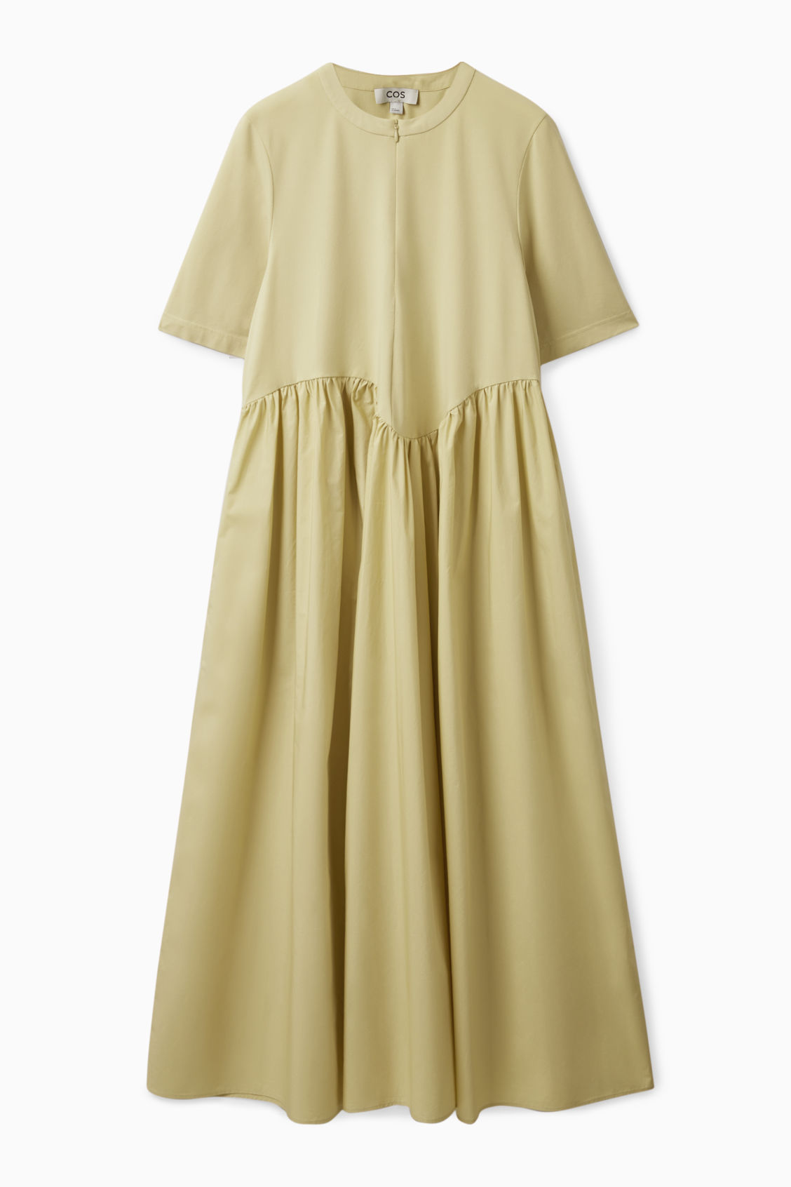 COS Oversized Asymmetric-Waist Dress in BEIGE