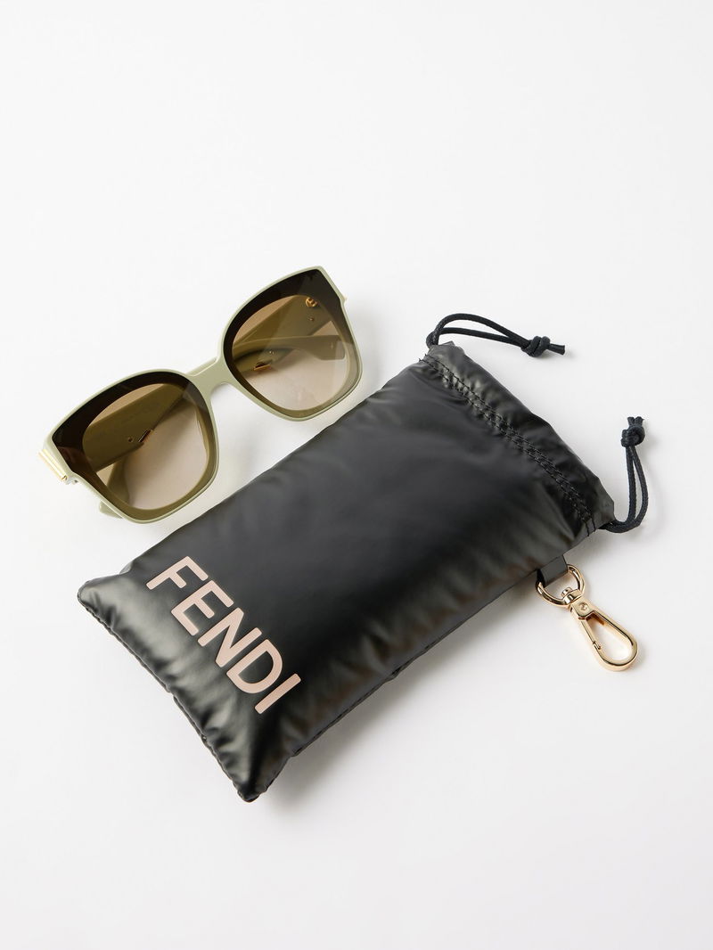 FENDI EYEWEAR First Oversized Square Acetate Sunglasses