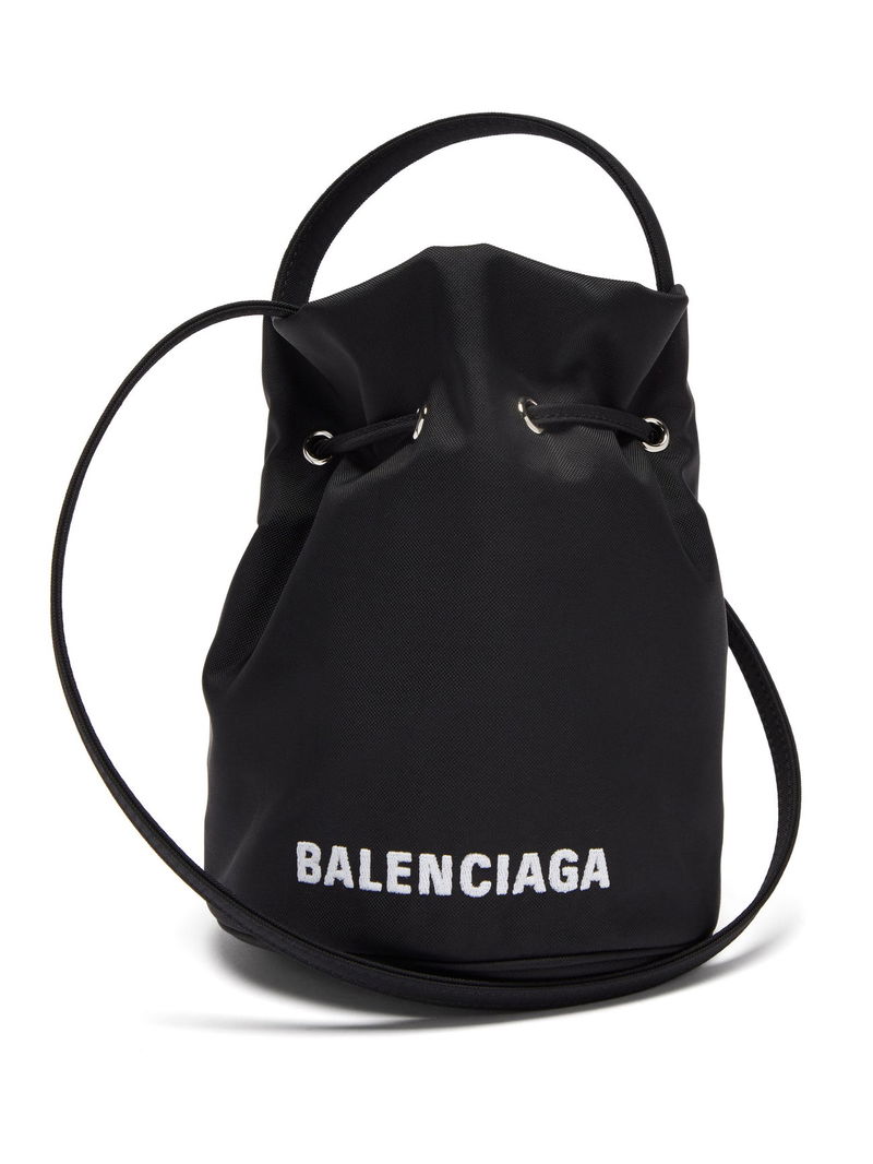 Balenciaga black Wheel mini bucket bag