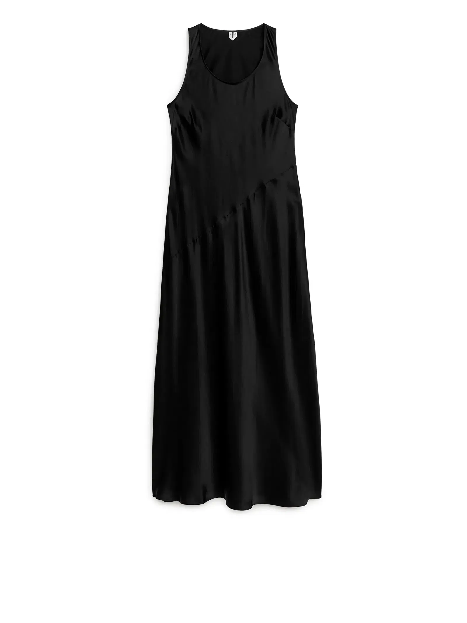 ARKET Silk Slip Dress in Black Endource