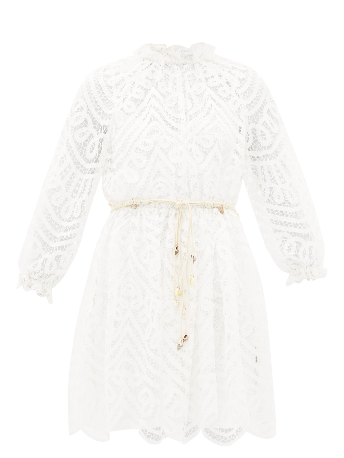 white lace cotton dress Antique Edwardian 1910s White Cotton & Lace Dress main image 0
