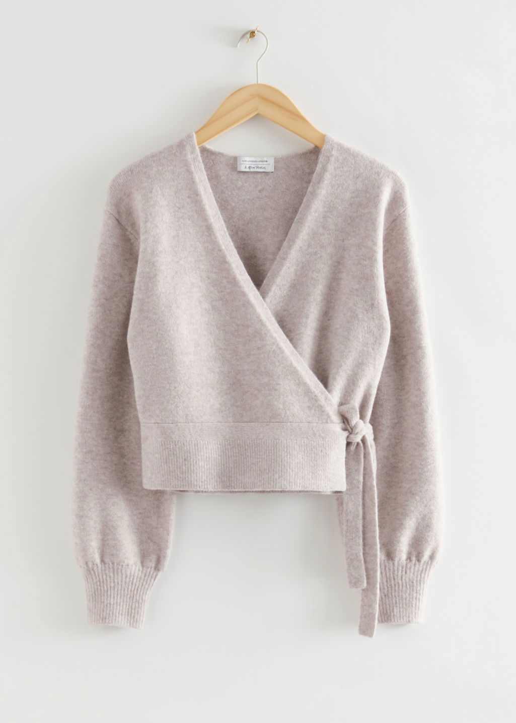 & OTHER STORIES Wrap Cardigan in Grey Brown | endource