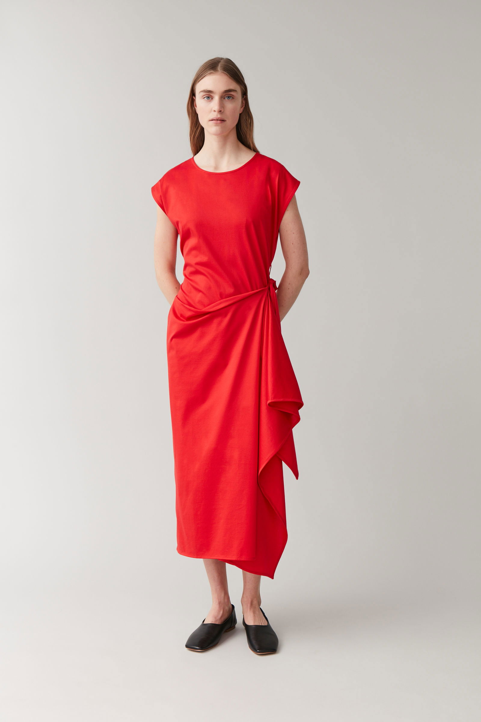COS Sleeveless Cotton Wrap Dress | endource