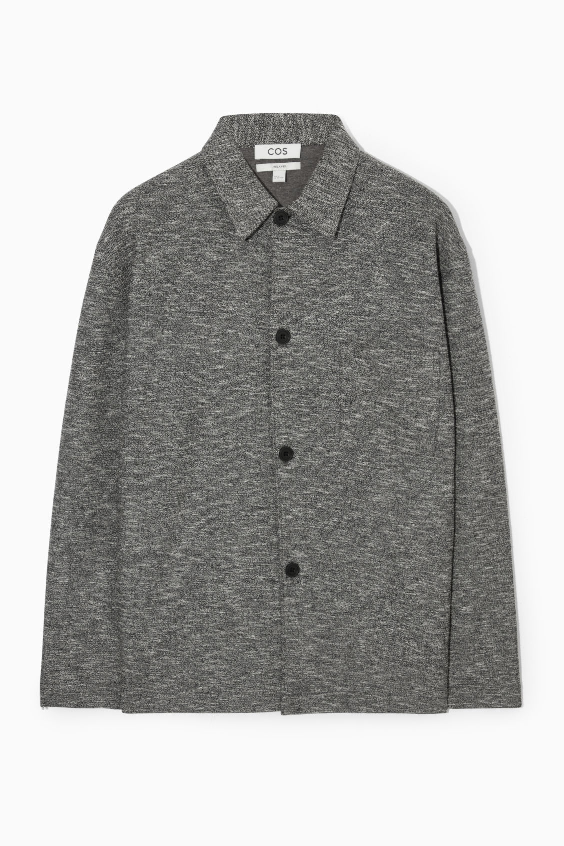 COS Bouclé Overshirt in GREY MÉLANGE | Endource