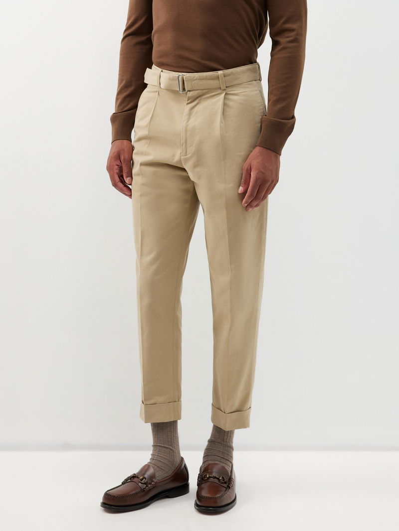 Belted Pleated Trousers