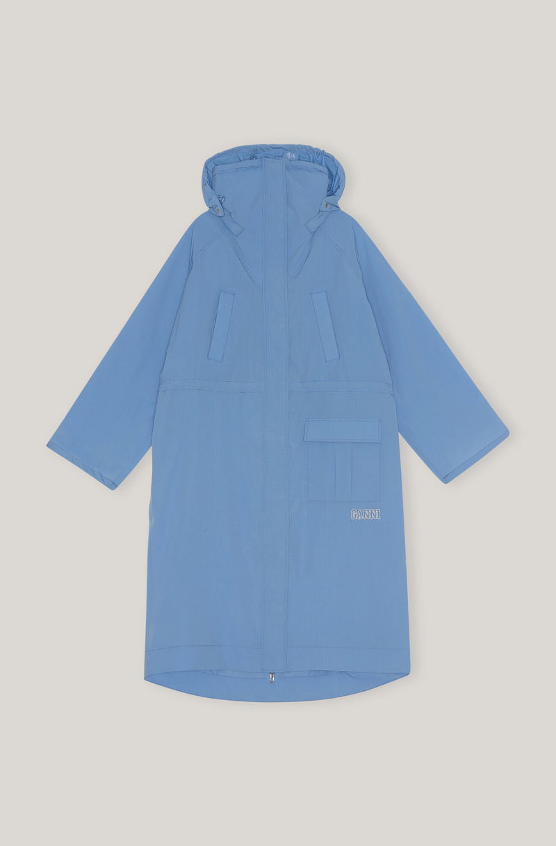 GANNI Rainwear Parka Coat endource